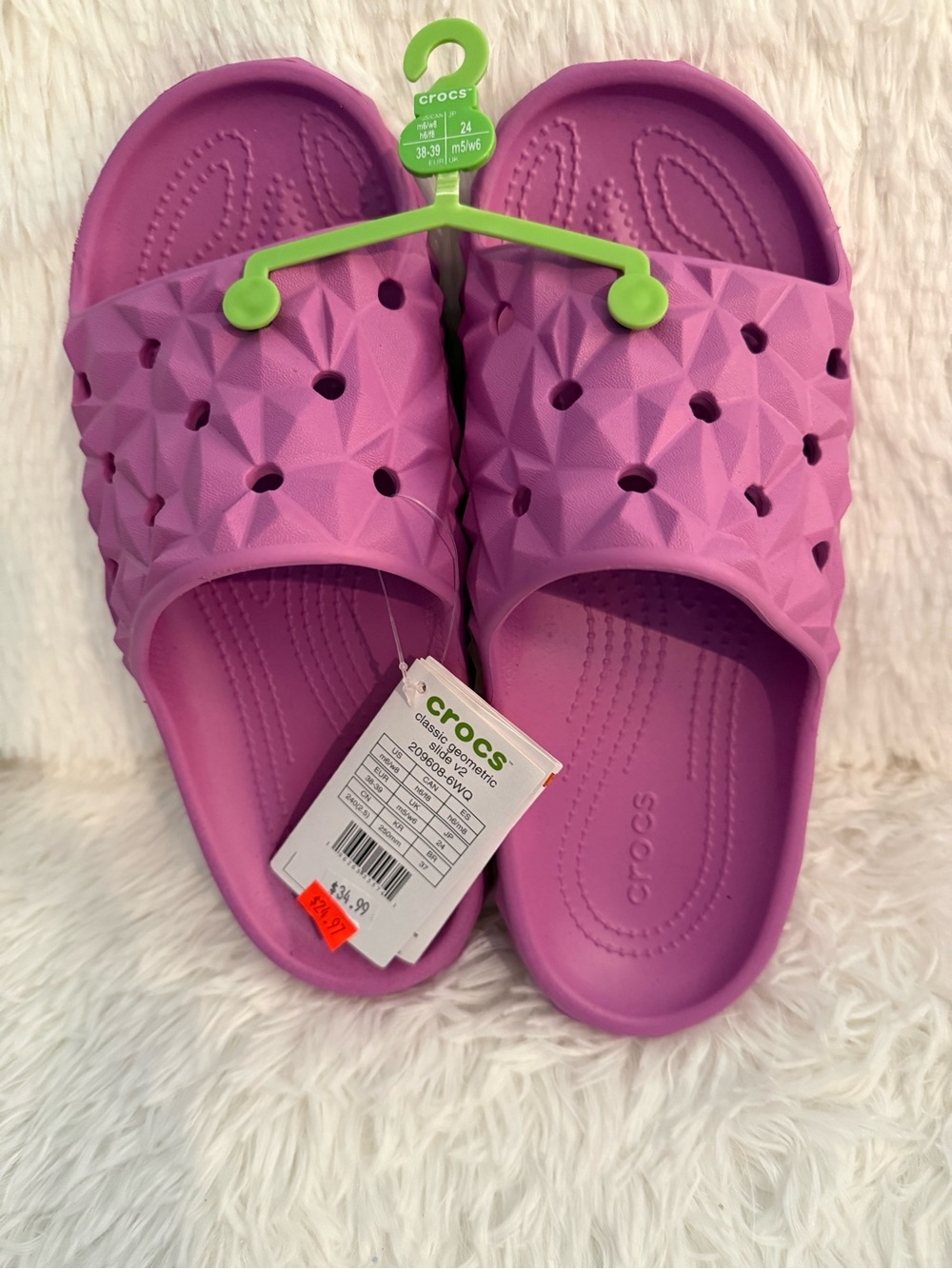 Crocs Classic Geometric Slide Sandals Size 8 NWT - Picture 3 of 6